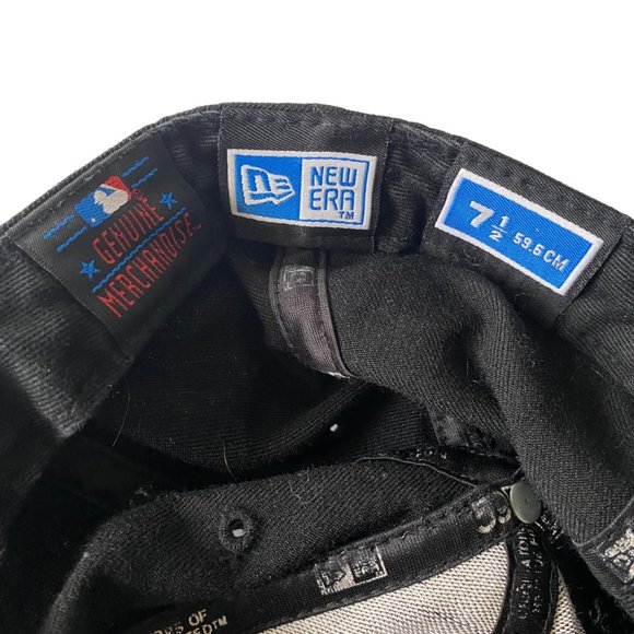 Houston Astros double logo hat black 3D Texas wool cap New Era 59fifty RARE 71/2 - Picture 5 of 8